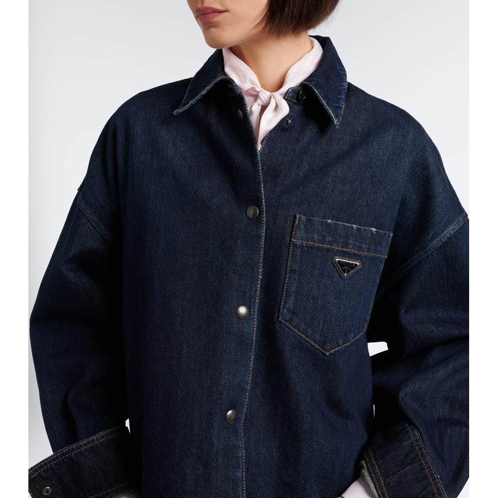 PRADA Women’s Denim Shirt Jacket Black