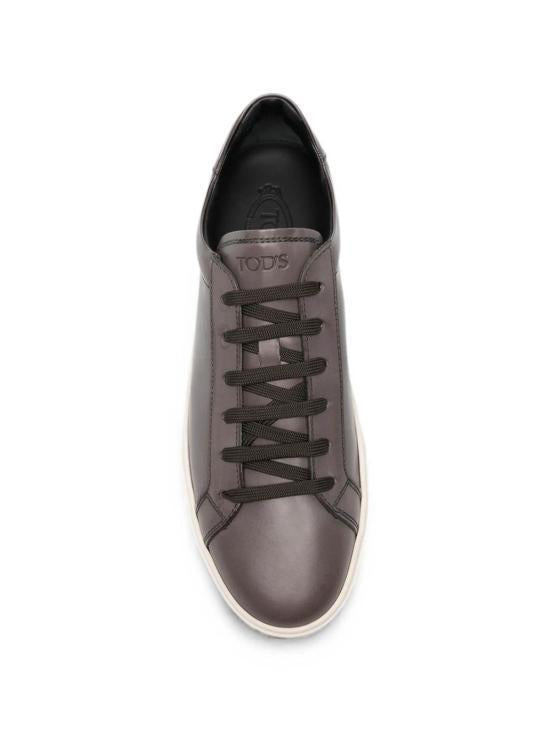 Tods Leather Low-Top Sneakers for Men XXM04L0HZ40NF5 B400 DARK GREY DOM