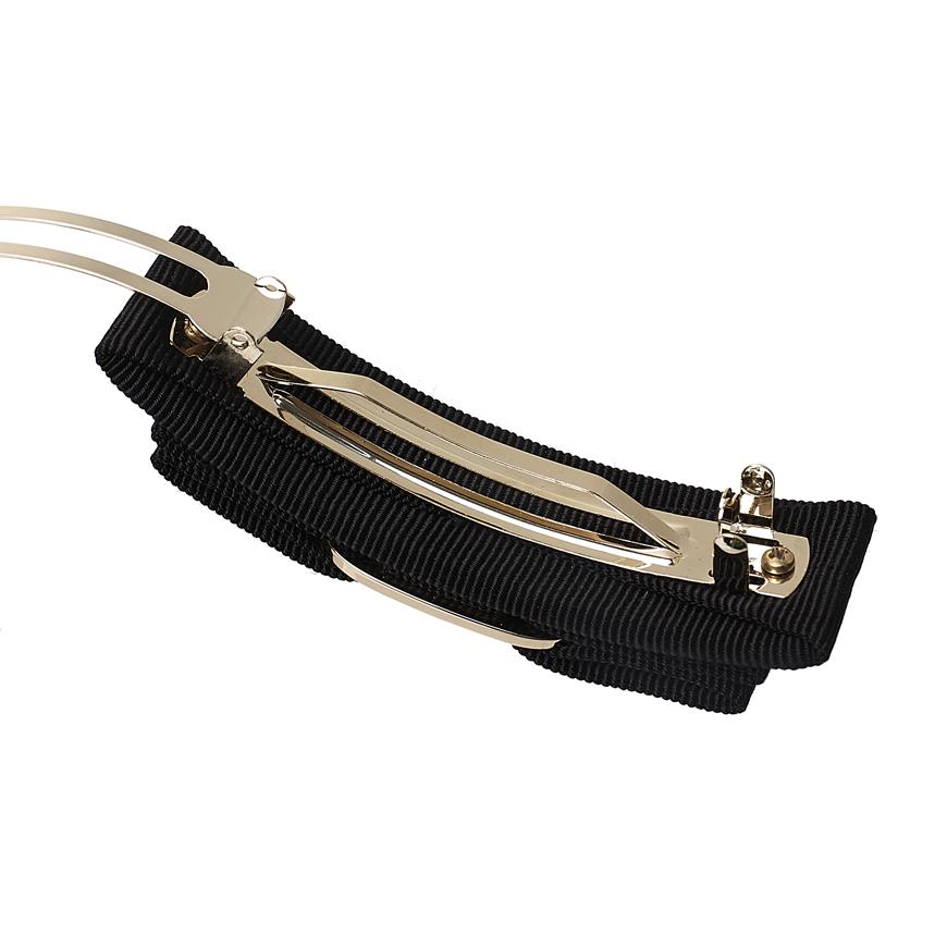 Ferragamo Vara Hair Clip Black Gold Women’s Hairpin Accessory