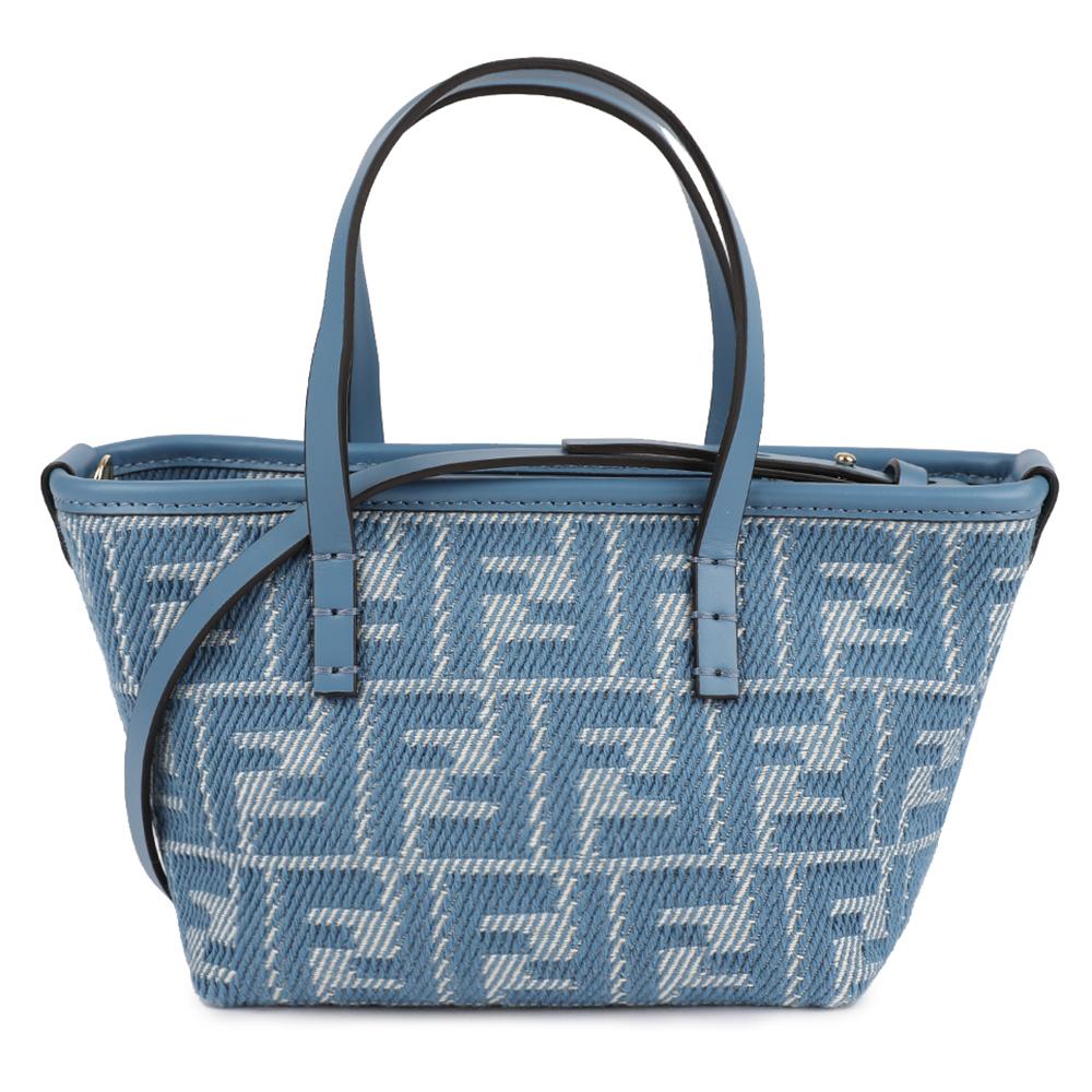 FENDI Blue Denim FF Jacquard Mini Shoulder Bag 8BS096 AUPX F1SKL