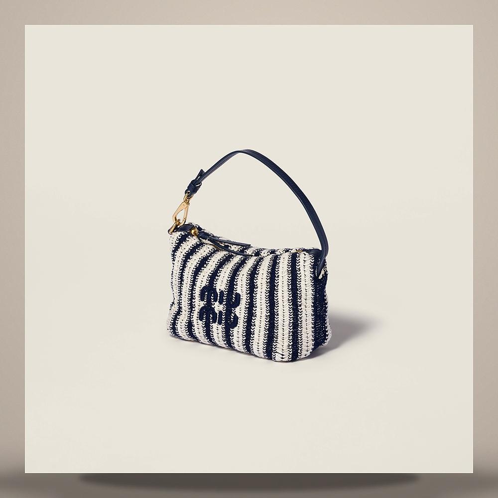 Miu Miu Spirit Crochet and Leather Pouch 5NE841 2IHD F017J