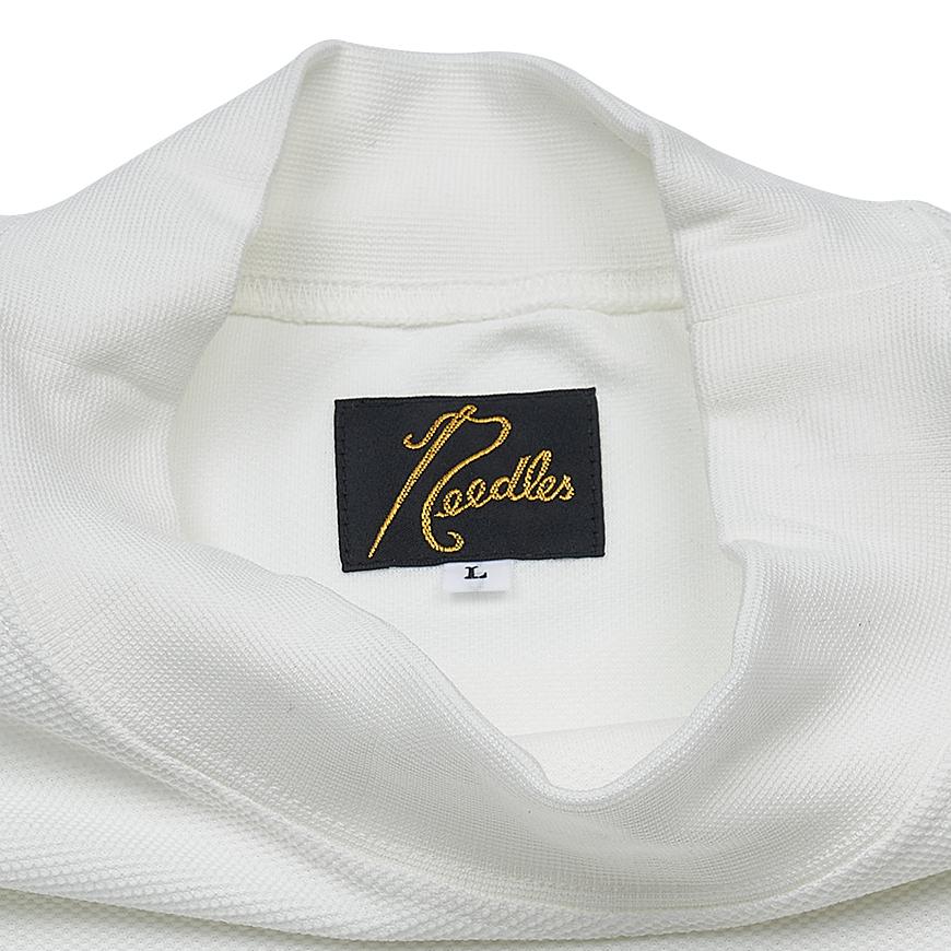 NEEDLES Men’s Mock Neck Poly T-Shirt QV353A WHITE