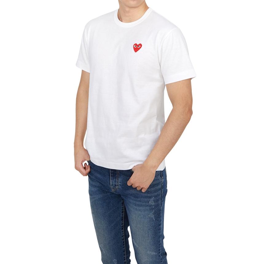 Comme des Garcons Red Heart Patch Unisex Short Sleeve T-Shirt AX T108 051 2