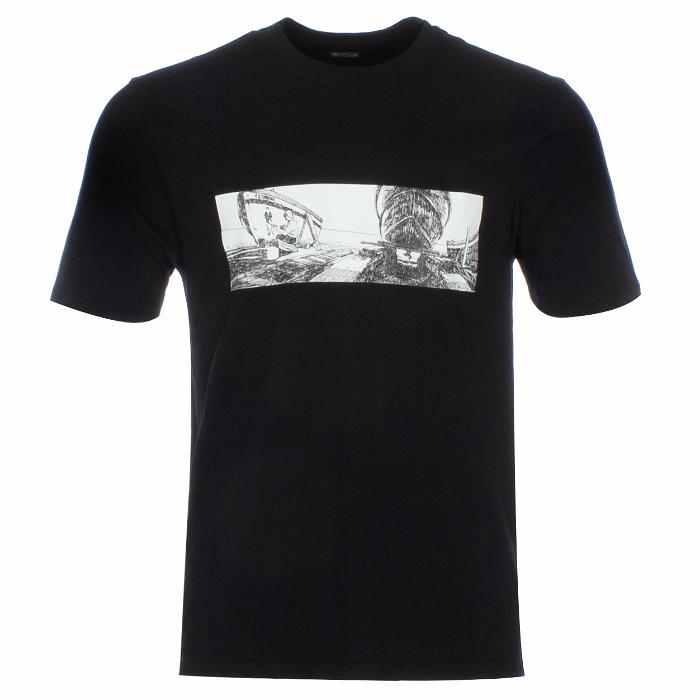CP Company Black Jersey Back Letter T-Shirt