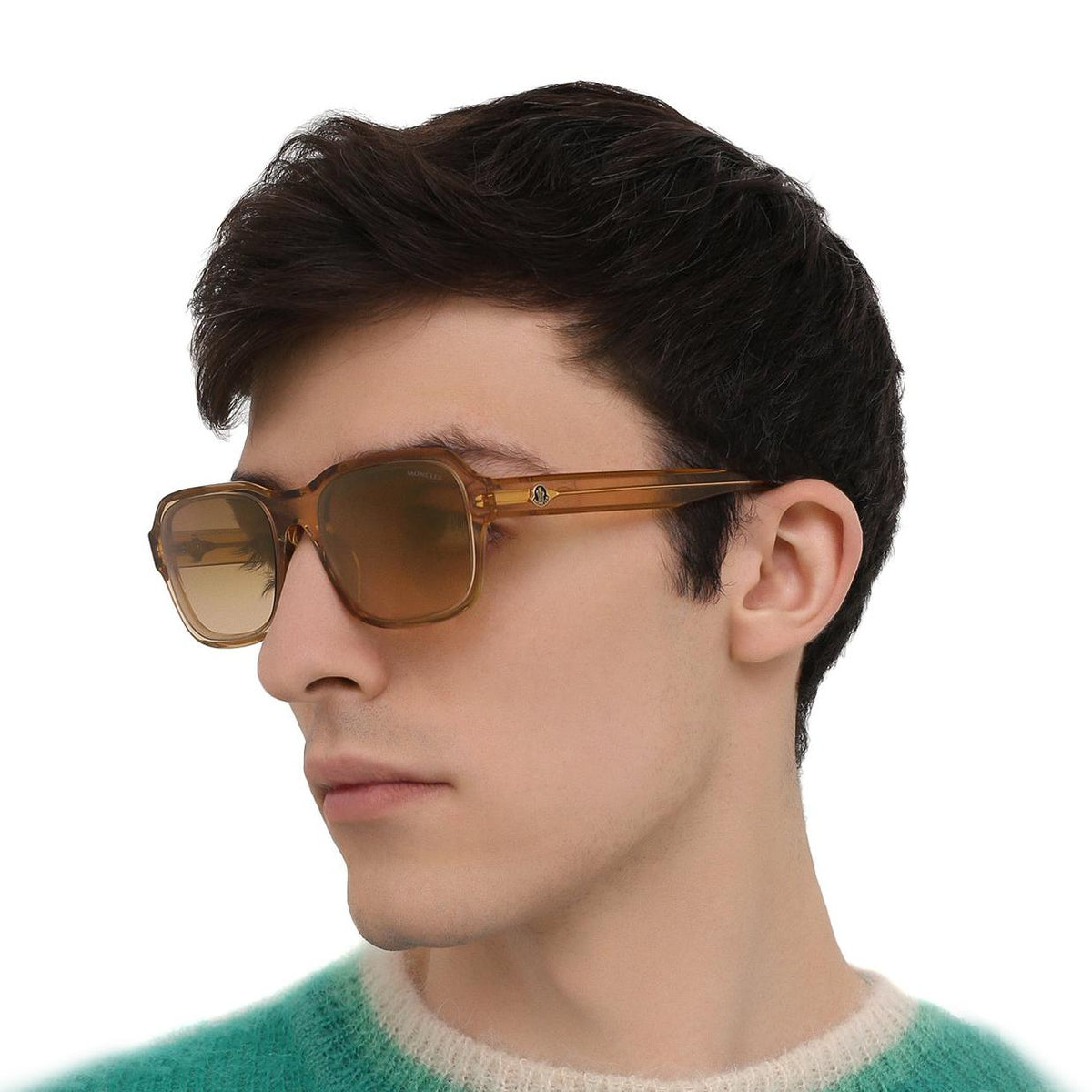 Moncler Square Semi-Transparent Acetate Mirror Sunglasses ML0199 57G