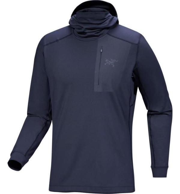 ARC`TERYX Rho LT Hoodie Men’s Black Performance Fleece Top ATPFM09423 BKR