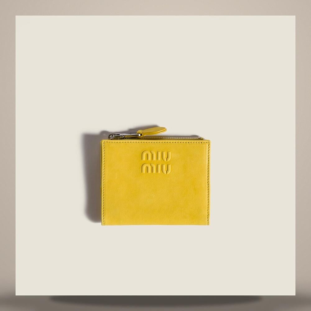Miu Miu Small Leather Card Holder Wallet Black 5ML050 AEFX F0YN4