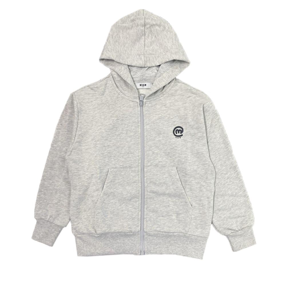 MSGM Logo Print Hooded Zip-Up Jacket for Women S5MSJBZH276 107