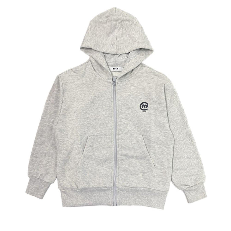 MSGM Logo Print Hooded Zip-Up Jacket for Women S5MSJBZH276 107