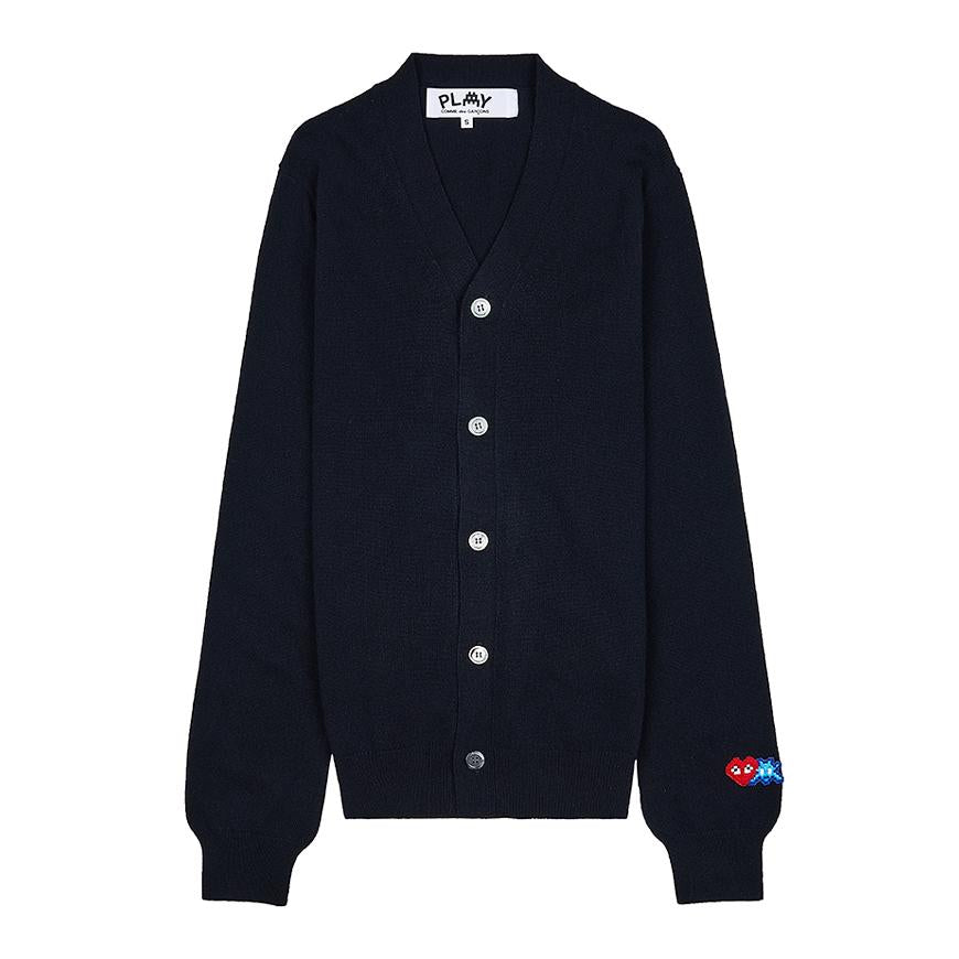 Comme des Garcons Invader Knit Cardigan Men P1N088 BLACK