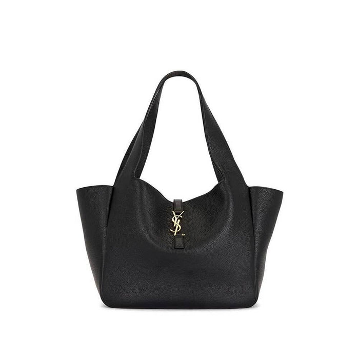 Saint Laurent Deer Skin Le 5A7 Tote Bag Black