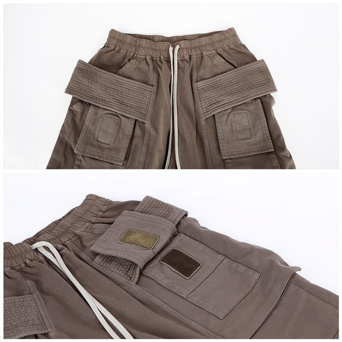 Rick Owens Darkshadow Porterville Creatch Drawstring Jersey Pan DU02D2371 RIG 34