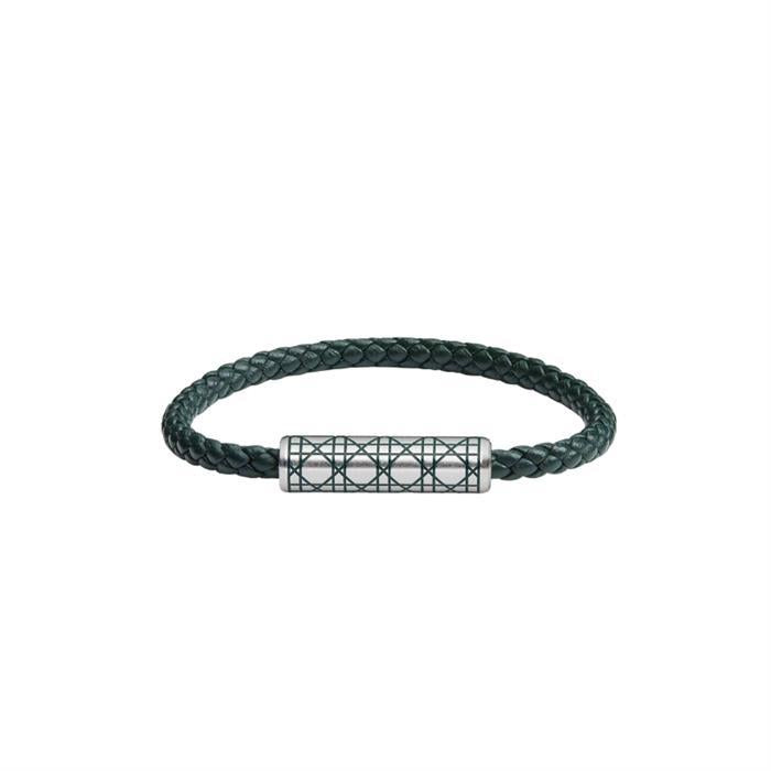 DIOR Cannage Woven Leather Bracelet