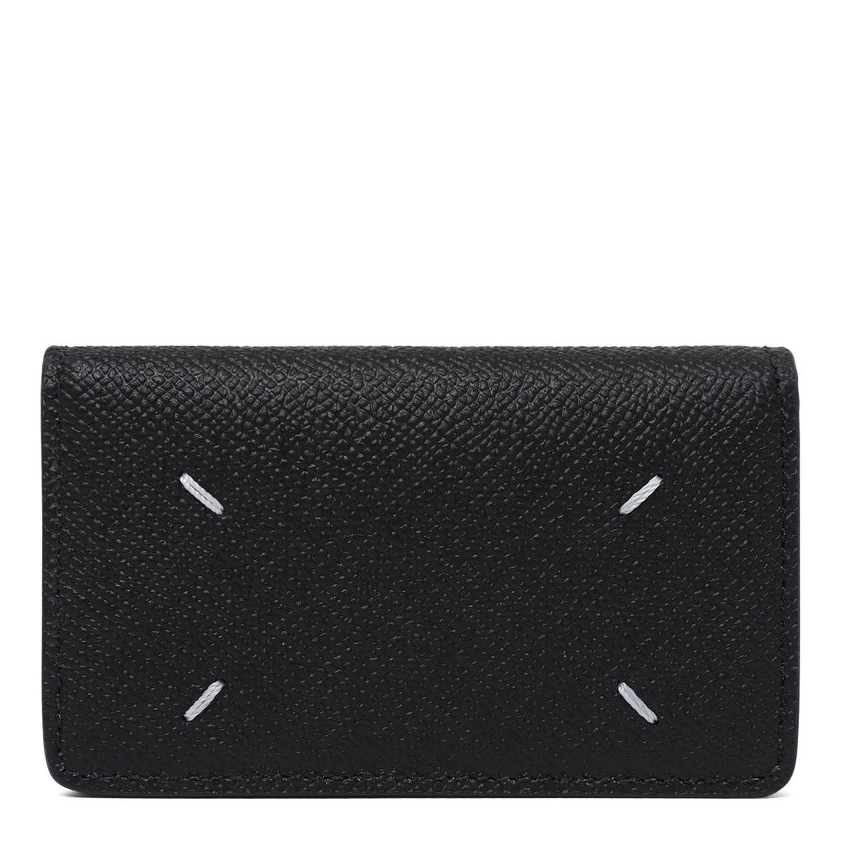 Maison Margiela Black Leather Card Holder Wallet