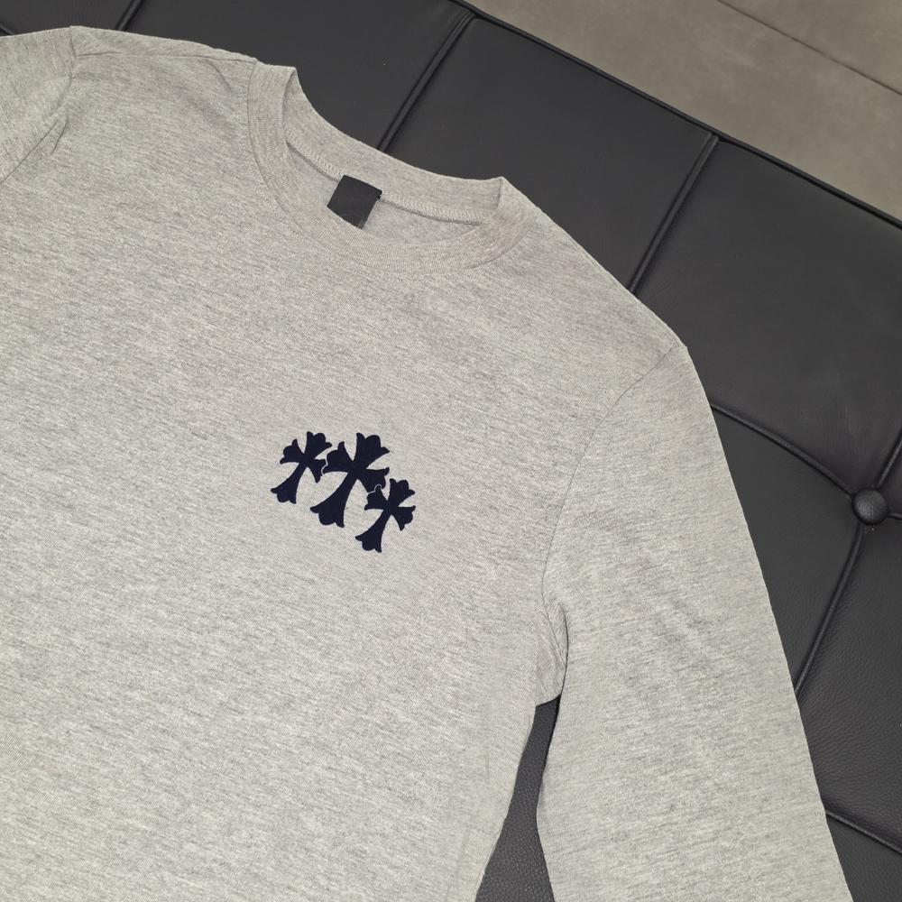 Chrome Hearts Cemetery Long Sleeve T-Shirt Gray