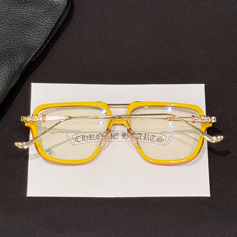 Chrome Hearts Navy Multi-Color Gold Detail Eyeglasses Unisex