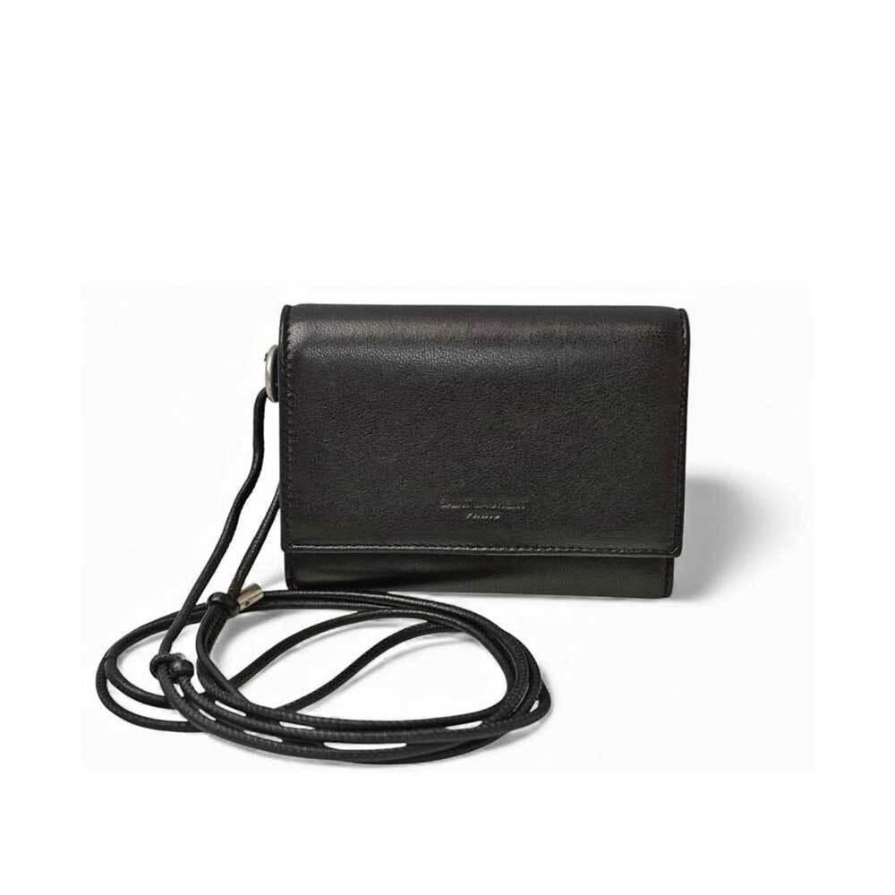 Saint Laurent Leather Velcro Compact Wallet 820355 1EL0E 1000