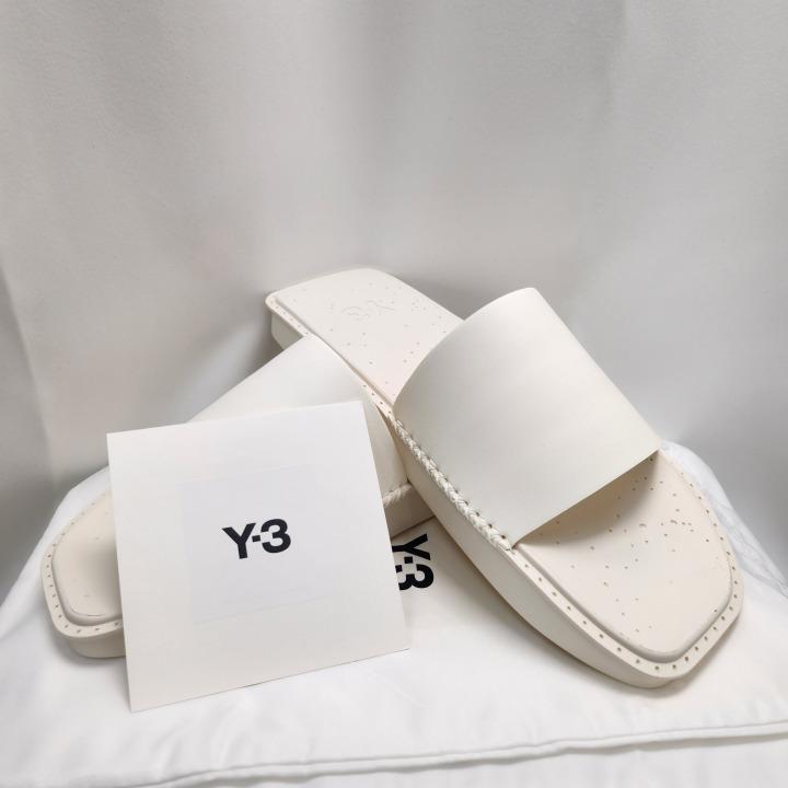 Y-3 Unisex White Water Slide Slippers FZ6424