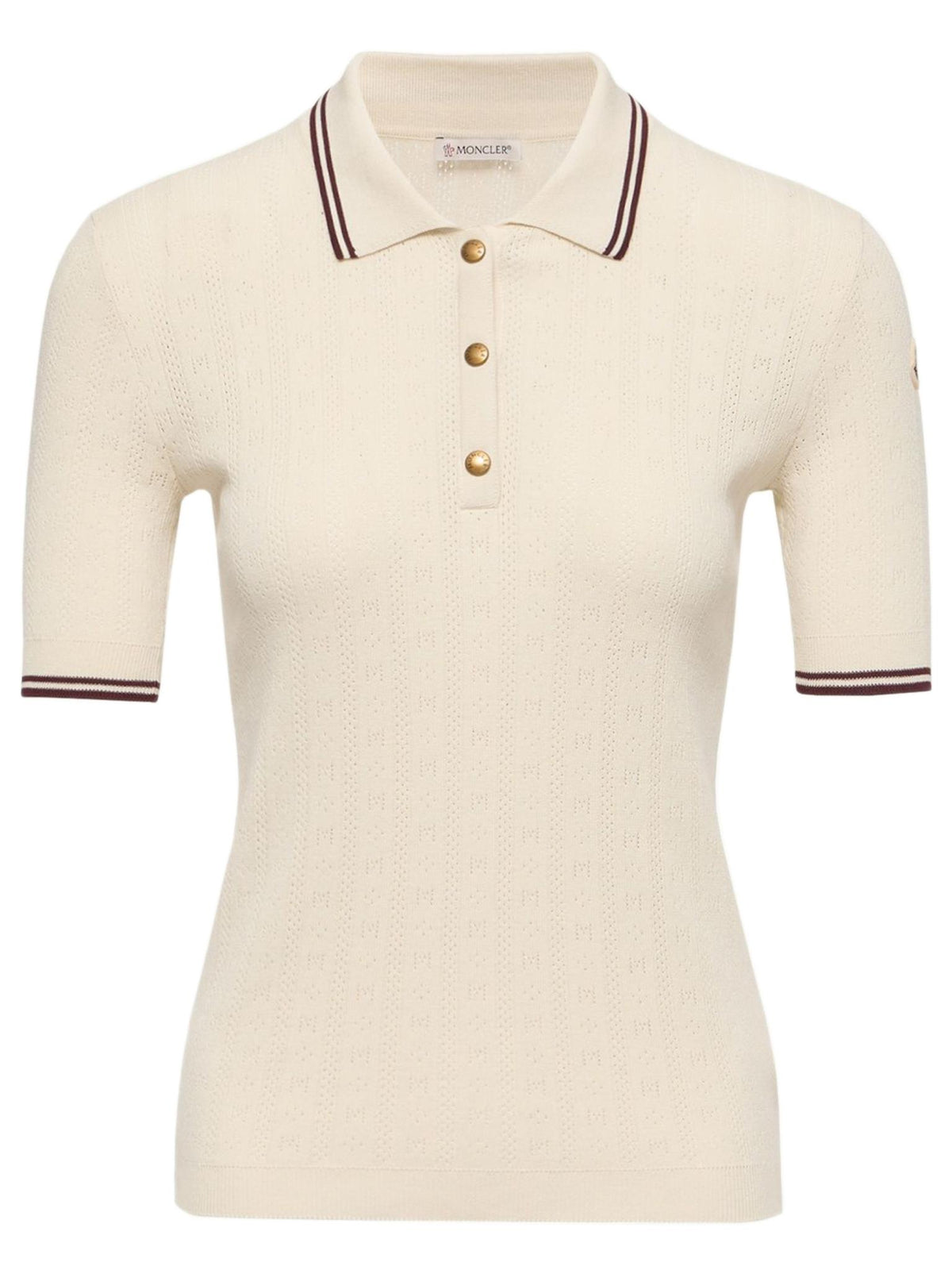 Moncler Short Sleeve Cotton Polo Shirt for Women