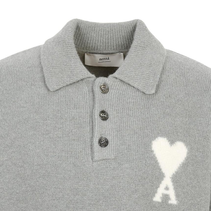 AMI Unisex Collar Knit Sweater UPL408 KN0135 058