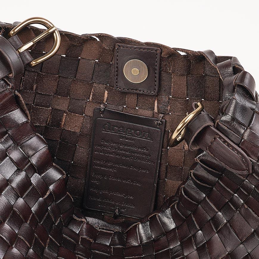 Dragon Diffusion Women's Hobo Shoulder Bag 8170 DK BROWN