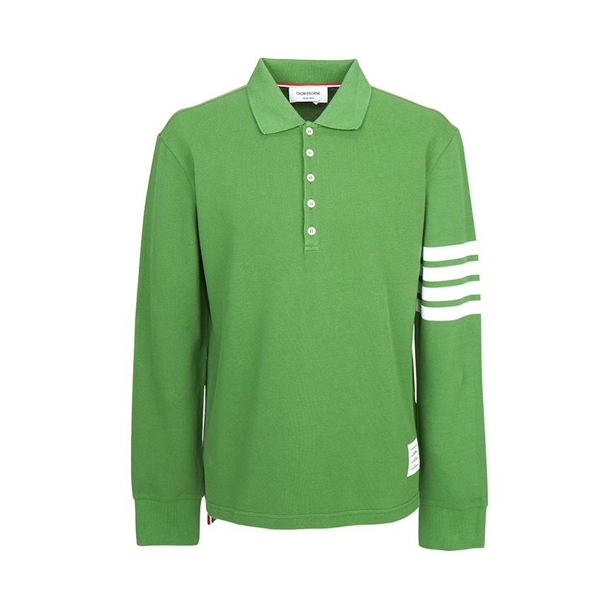 THOM BROWNE Men’s Long Sleeve Polo T-Shirt MJP137G 07976 330