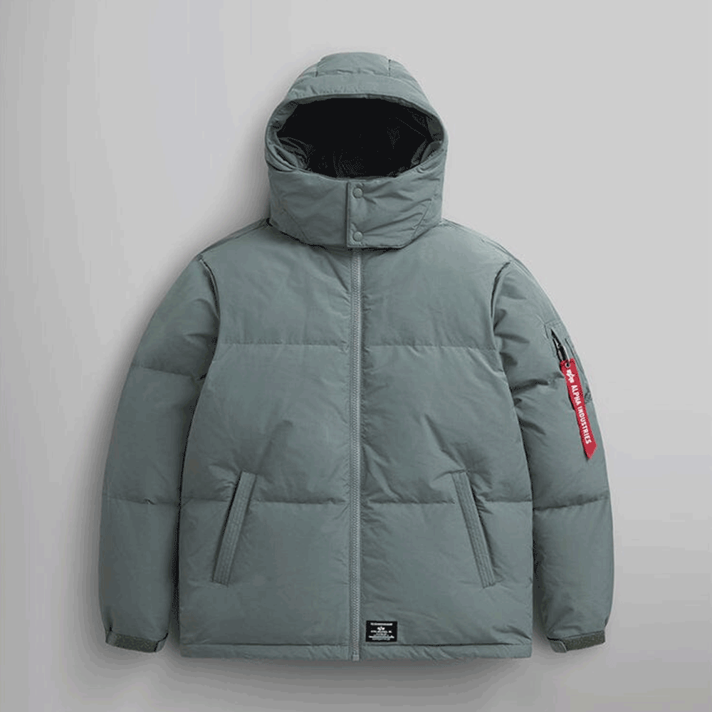 ALPHA INDUSTRIES Men’s Puffer Parka Down Jacket MJH53500C1 FIELD GRAY