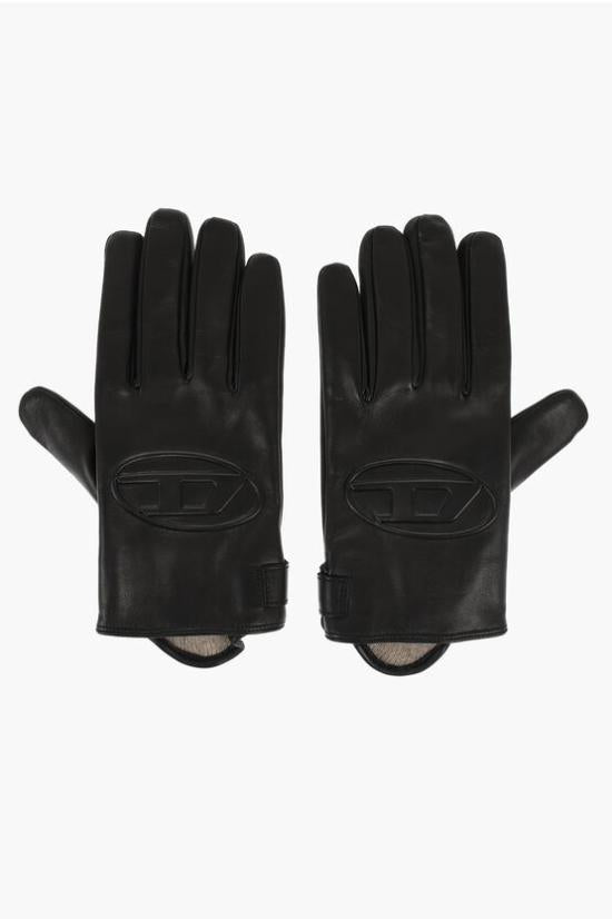 DIESEL Black Knit Gloves Women’s Fashion Accessories A12826 0AKAN 9XX BLACK DOM