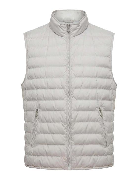 Brunello Cucinelli Men’s Wool Vest MV4081797 CCV68 LIGHT GREY DOM