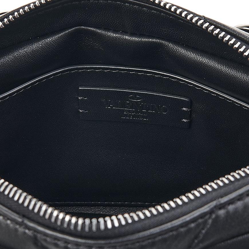 VALENTINO Roman Stud Quilted Leather Tote Bag Black Women