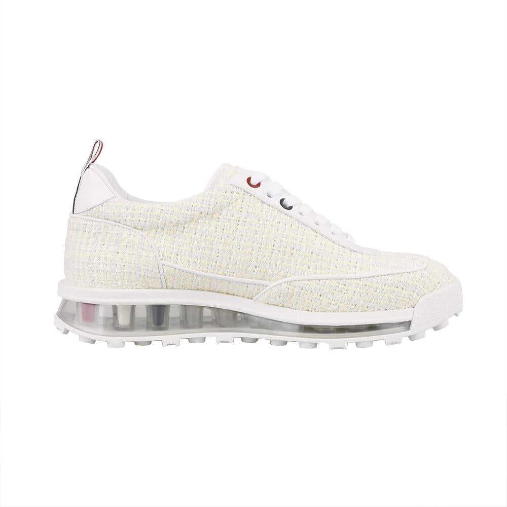 THOM BROWNE Tweed Clear Sole Low-Top Sneakers
