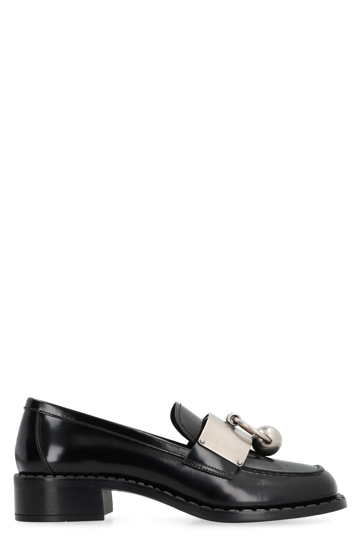 PRADA Black Leather Loafers