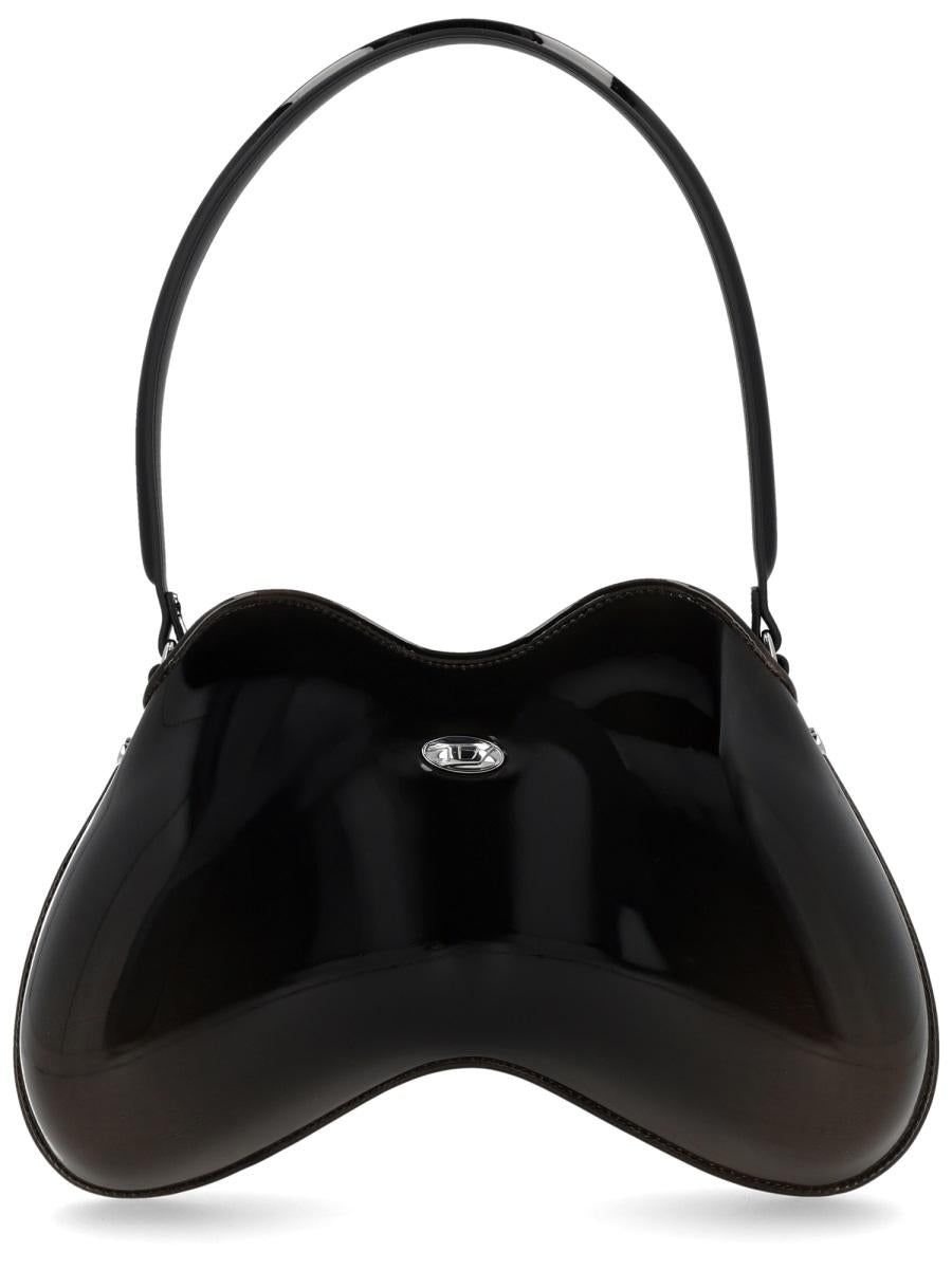 DIESEL Black Leather Shoulder Bag