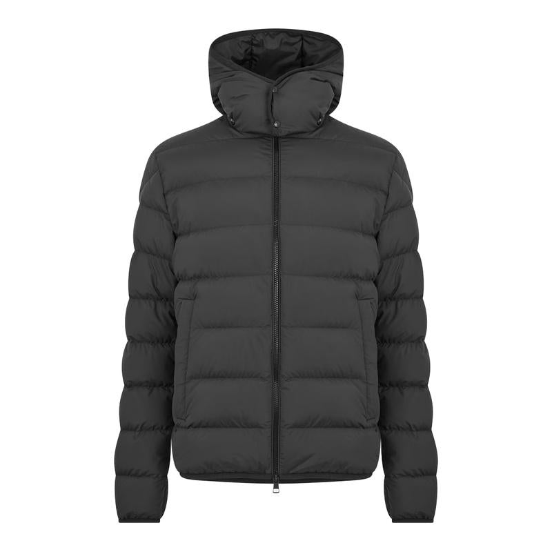 Moncler Logo Patch Black Down Puffer Jacket for Men