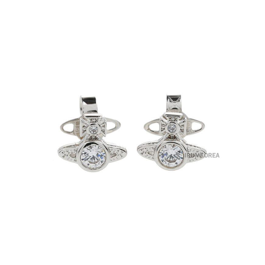 Vivienne Westwood London Orb Earrings Silver-Tone Women's Jewelry