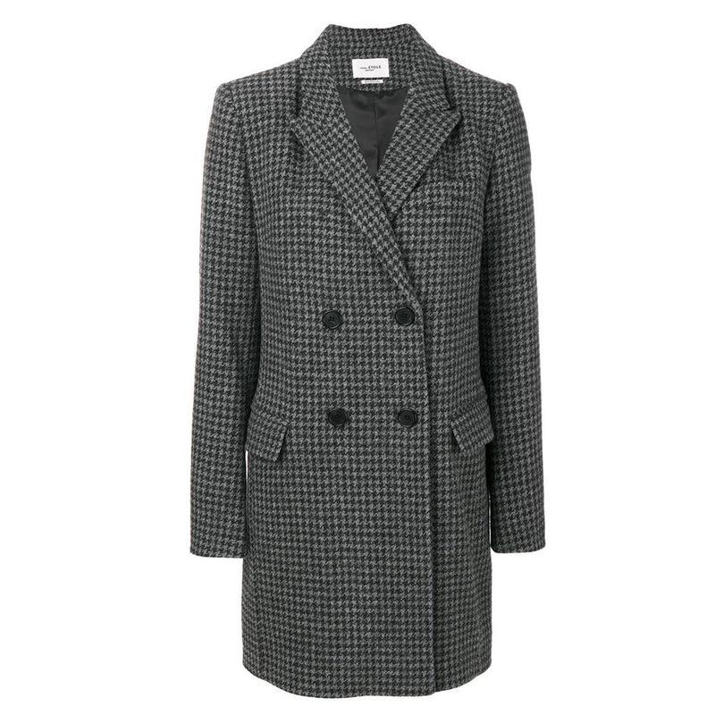 Isabel Marant Double Breasted Wool Coat Gray