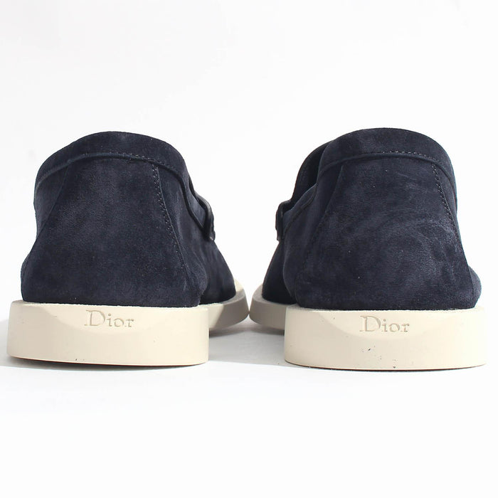 DIOR MEN Suede Granville Loafers Deep Blue Loafers