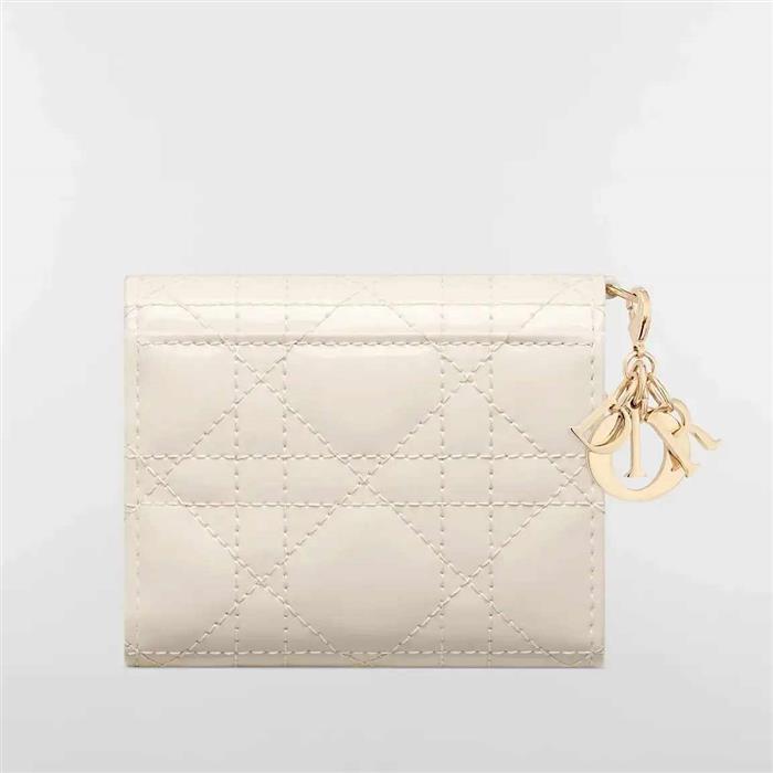 DIOR Lady Lotus Leather Compact Wallet