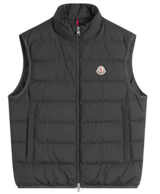 Moncler Contrin Down Puffer Vest Black Men's Outerwear