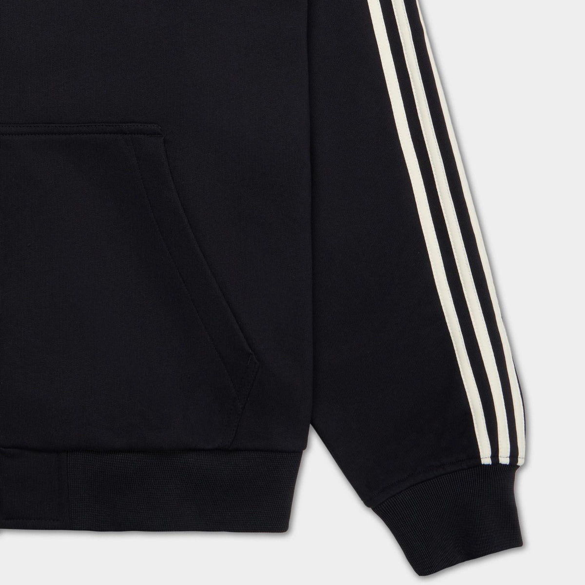 Adidas 3-Stripes Full-Zip Hoodie Black Unisex Outerwear KC9315