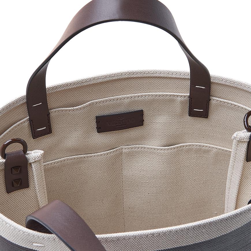 VALENTINO Garavani VLogo Signature Leather Tote Bag Black