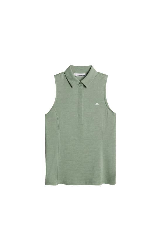 J LINDEBERG Short Sleeve T-Shirt Women’s C GWJT14821M541 HEDGE GREEN MELANGE DOM