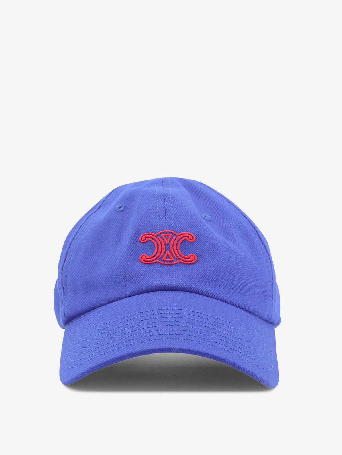 CELINE Beige Cotton Logo Baseball Cap