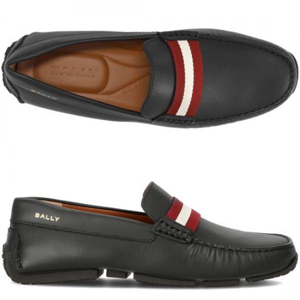 BALLY Leather Loafers PERTHY Mens Shoes Black MSD02 PVT013 U9016306566 U901
