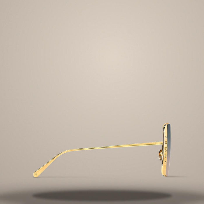 Louis Vuitton LV Moon Gold Metal Square Men's Sunglasses