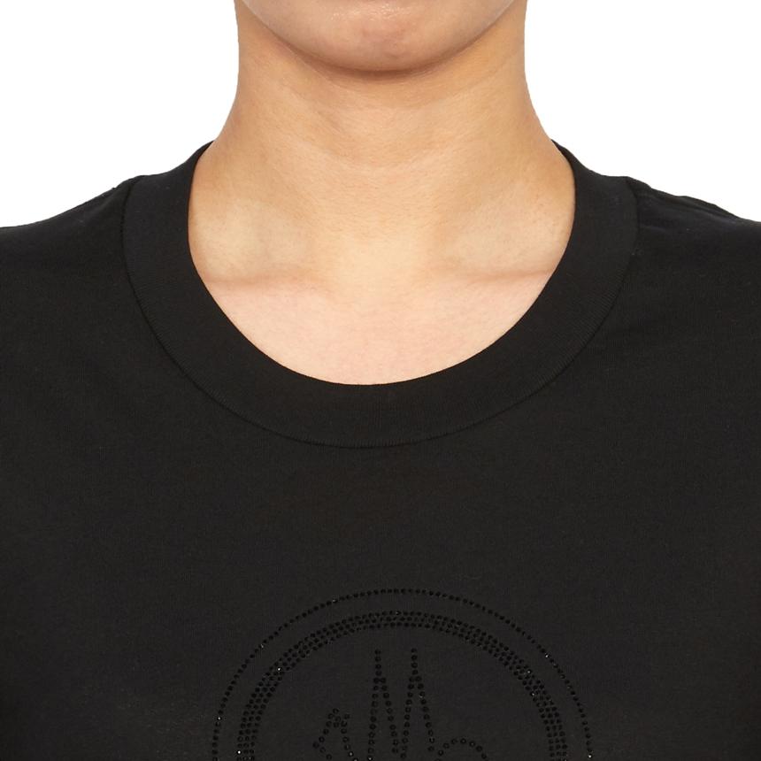 Moncler Women’s Short Sleeve T-Shirt Black Cotton Tee