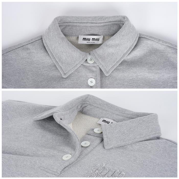 Miu Miu Logo Patch Layered Polo T-Shirt MJL057 15WI F0031
