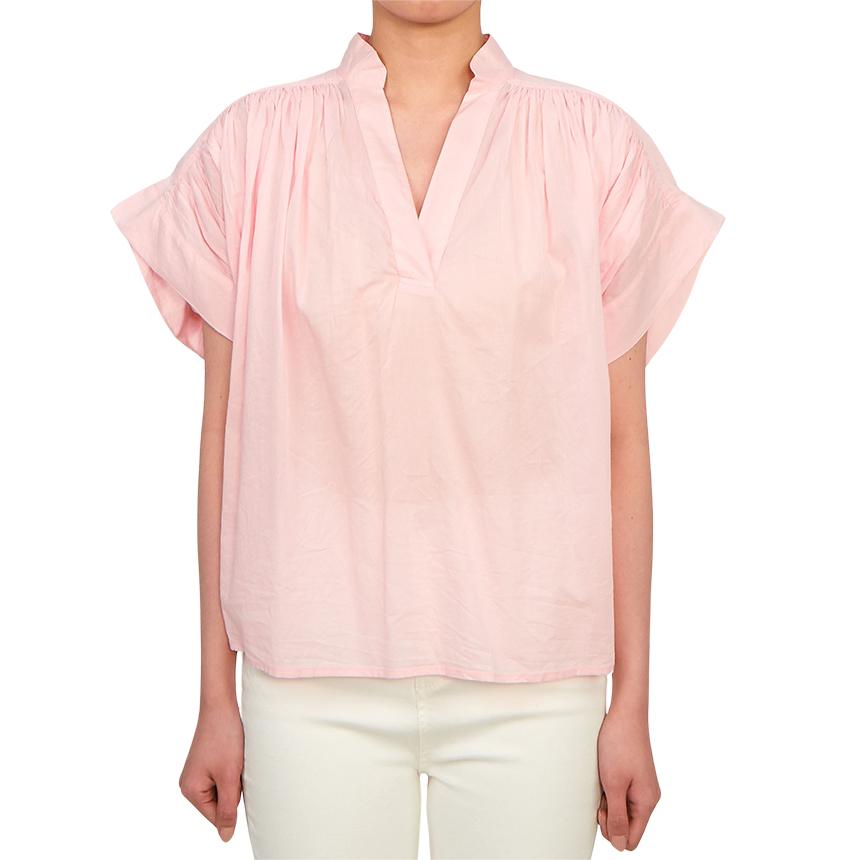 Vanessa Bruno Cori Short-Sleeve Blouse Navy