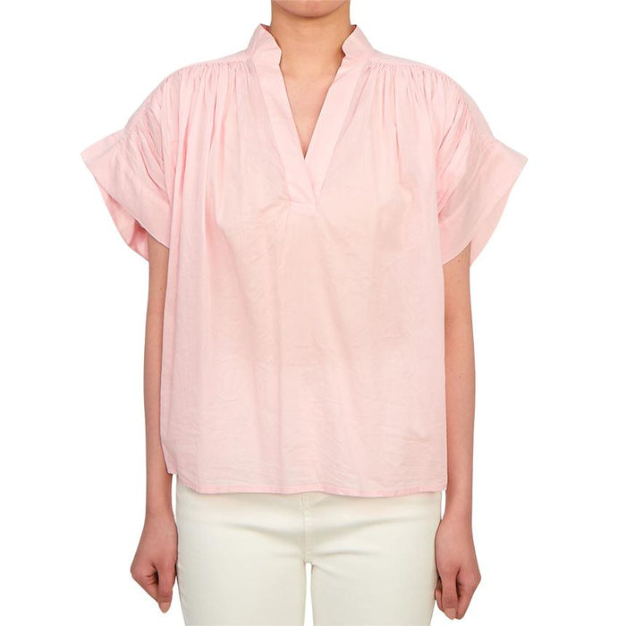 Vanessa Bruno Cori Short-Sleeve Blouse Navy