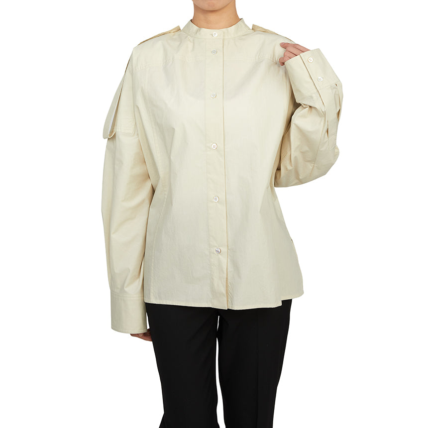 STUDIO NICHOLSON Neptune Poplin Women’s Shirt NEPTUNE SNW 1109 DOVE